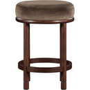Meridian Monette Brown Velvet Counter Stool IMAGE 3
