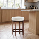 Meridian Monette Cream Velvet Counter Stool IMAGE 2