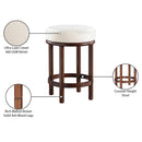 Meridian Monette Cream Velvet Counter Stool IMAGE 7
