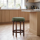 Meridian Monette Green Velvet Counter Stool IMAGE 2