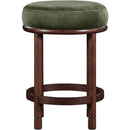 Meridian Monette Green Velvet Counter Stool IMAGE 3