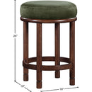 Meridian Monette Green Velvet Counter Stool IMAGE 6