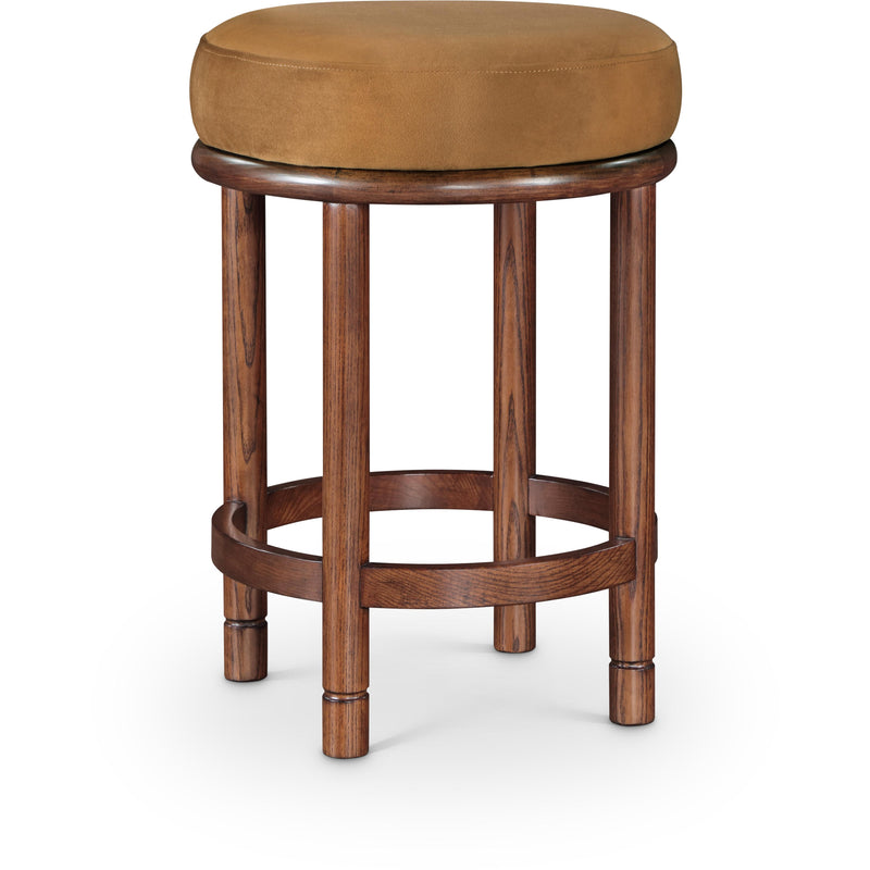 Meridian Monette Saddle Velvet Counter Stool IMAGE 1