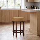 Meridian Monette Saddle Velvet Counter Stool IMAGE 2