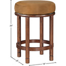 Meridian Monette Saddle Velvet Counter Stool IMAGE 6