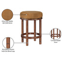 Meridian Monette Saddle Velvet Counter Stool IMAGE 7