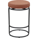 Meridian Madison Cognac Vegan Leather Counter Stool IMAGE 3