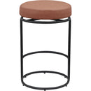 Meridian Madison Cognac Vegan Leather Counter Stool IMAGE 5