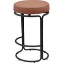 Meridian Madison Cognac Vegan Leather Counter Stool IMAGE 6