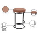 Meridian Madison Cognac Vegan Leather Counter Stool IMAGE 9