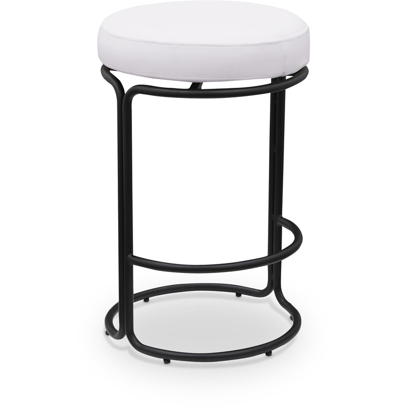 Meridian Madison Cream Vegan Leather Counter Stool IMAGE 1