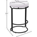 Meridian Madison Cream Vegan Leather Counter Stool IMAGE 8