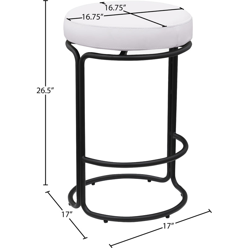 Meridian Madison Cream Vegan Leather Counter Stool IMAGE 8