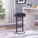 Meridian Madison Black Vegan Leather Bar Stool IMAGE 2