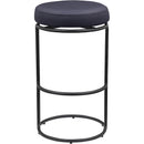 Meridian Madison Black Vegan Leather Bar Stool IMAGE 3