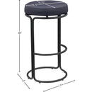 Meridian Madison Black Vegan Leather Bar Stool IMAGE 7
