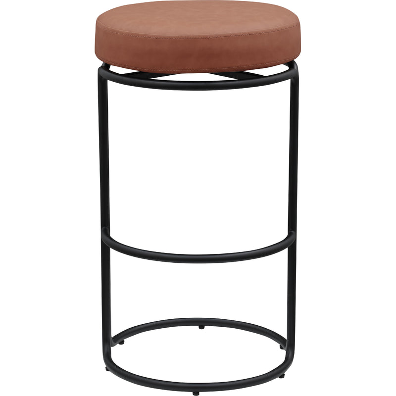 Meridian Madison Cognac Vegan Leather Bar Stool IMAGE 3
