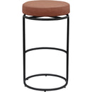 Meridian Madison Cognac Vegan Leather Bar Stool IMAGE 5