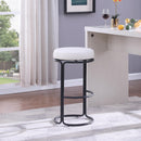 Meridian Madison Cream Vegan Leather Bar Stool IMAGE 2
