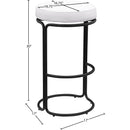 Meridian Madison Cream Vegan Leather Bar Stool IMAGE 7