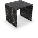 Meridian Vernazza Black Marble End Table IMAGE 1