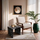 Meridian Vernazza Black Marble End Table IMAGE 2