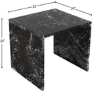 Meridian Vernazza Black Marble End Table IMAGE 8