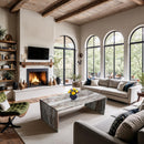 Meridian Vernazza Brown Marble Coffee Table IMAGE 2