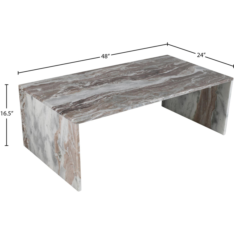 Meridian Vernazza Brown Marble Coffee Table IMAGE 8