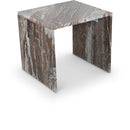 Meridian Vernazza Brown Marble End Table IMAGE 1