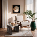 Meridian Vernazza Brown Marble End Table IMAGE 2