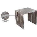 Meridian Vernazza Brown Marble End Table IMAGE 9