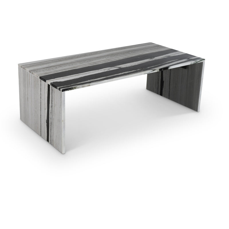 Meridian Vernazza Panda Marble Coffee Table IMAGE 1