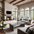 Meridian Vernazza Panda Marble Coffee Table IMAGE 2