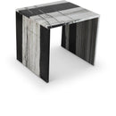 Meridian Vernazza Panda Marble End Table IMAGE 1