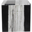 Meridian Vernazza Panda Marble End Table IMAGE 4