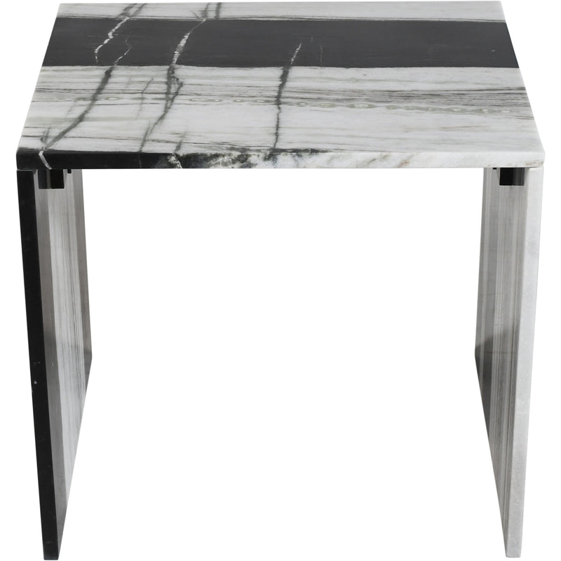 Meridian Vernazza Panda Marble End Table IMAGE 5