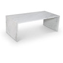 Meridian Vernazza White Marble Coffee Table IMAGE 1