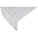 Meridian Vernazza White Marble Coffee Table IMAGE 6