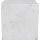 Meridian Vernazza White Marble End Table IMAGE 4