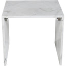 Meridian Vernazza White Marble End Table IMAGE 5