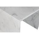 Meridian Vernazza White Marble End Table IMAGE 6