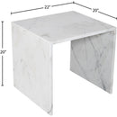 Meridian Vernazza White Marble End Table IMAGE 8