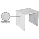 Meridian Vernazza White Marble End Table IMAGE 9