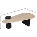 Meridian Taverna Natural / Black Coffee Table IMAGE 9
