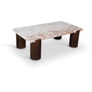 Meridian Campania Cream Marble Coffee Table IMAGE 1