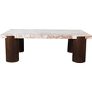 Meridian Campania Cream Marble Coffee Table IMAGE 3