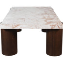 Meridian Campania Cream Marble Coffee Table IMAGE 4