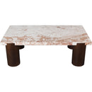 Meridian Campania Cream Marble Coffee Table IMAGE 5