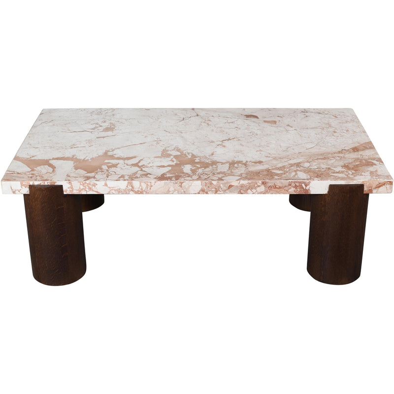 Meridian Campania Cream Marble Coffee Table IMAGE 5